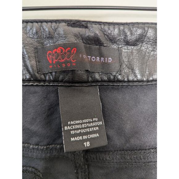 Torrid Rebel Wilson Faux Leather Moto Ankle Zip Pant - Picture 8 of 8